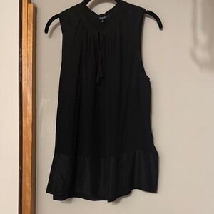 Maxwell Elegant Black Sleeveless Top. - 100% Silk